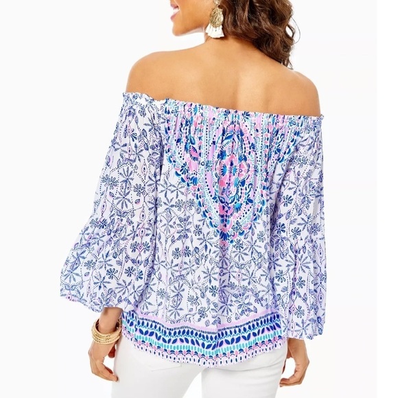 Lilly Pulitzer Nevie Top Resort White Time To Shine - Picture 2 of 10